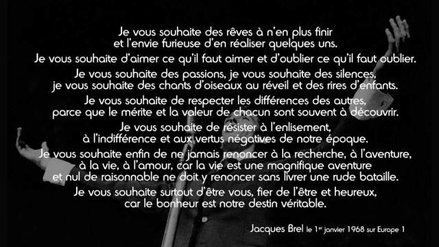 Voeux jacques Brel